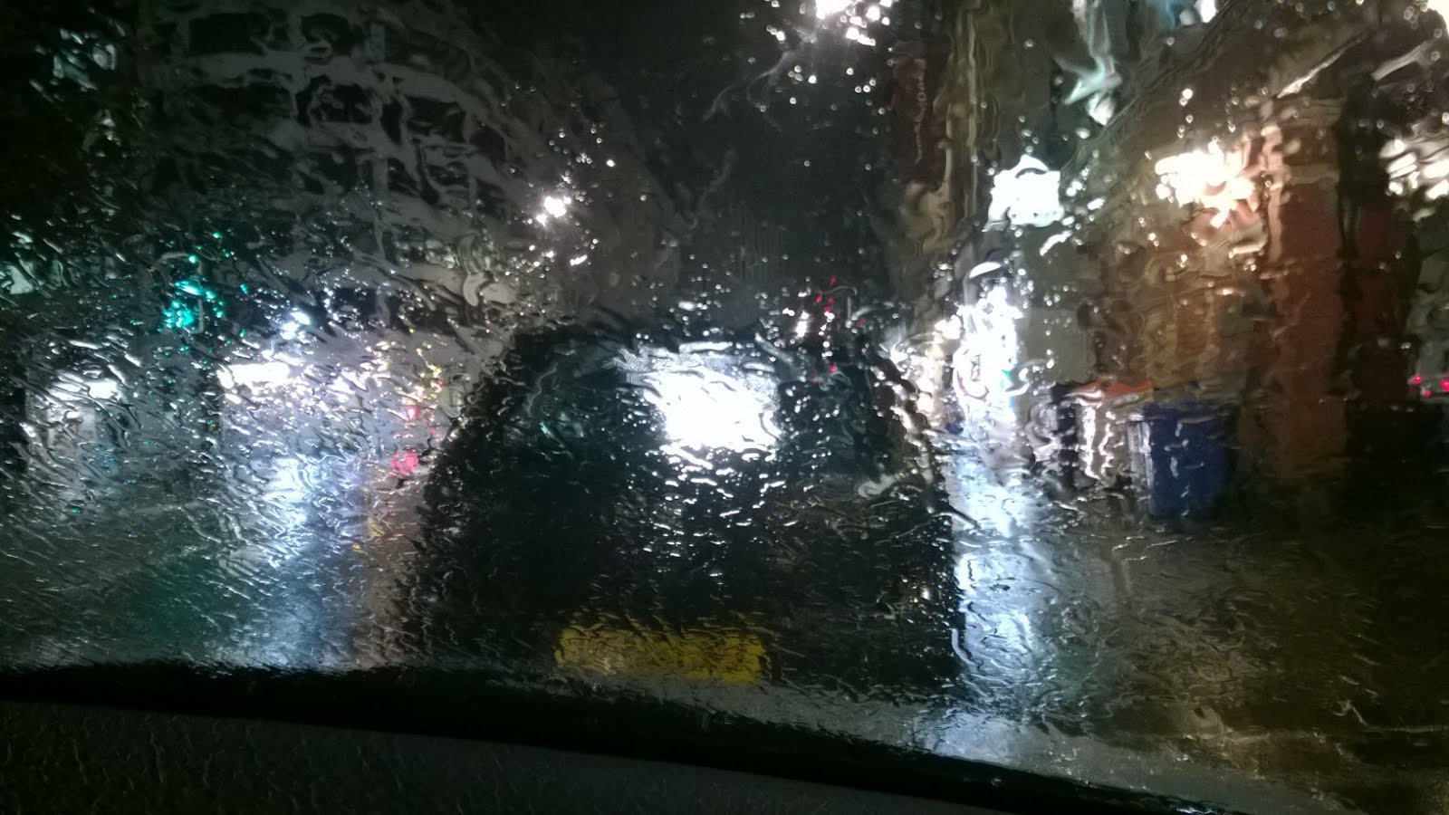 Wet windscreen